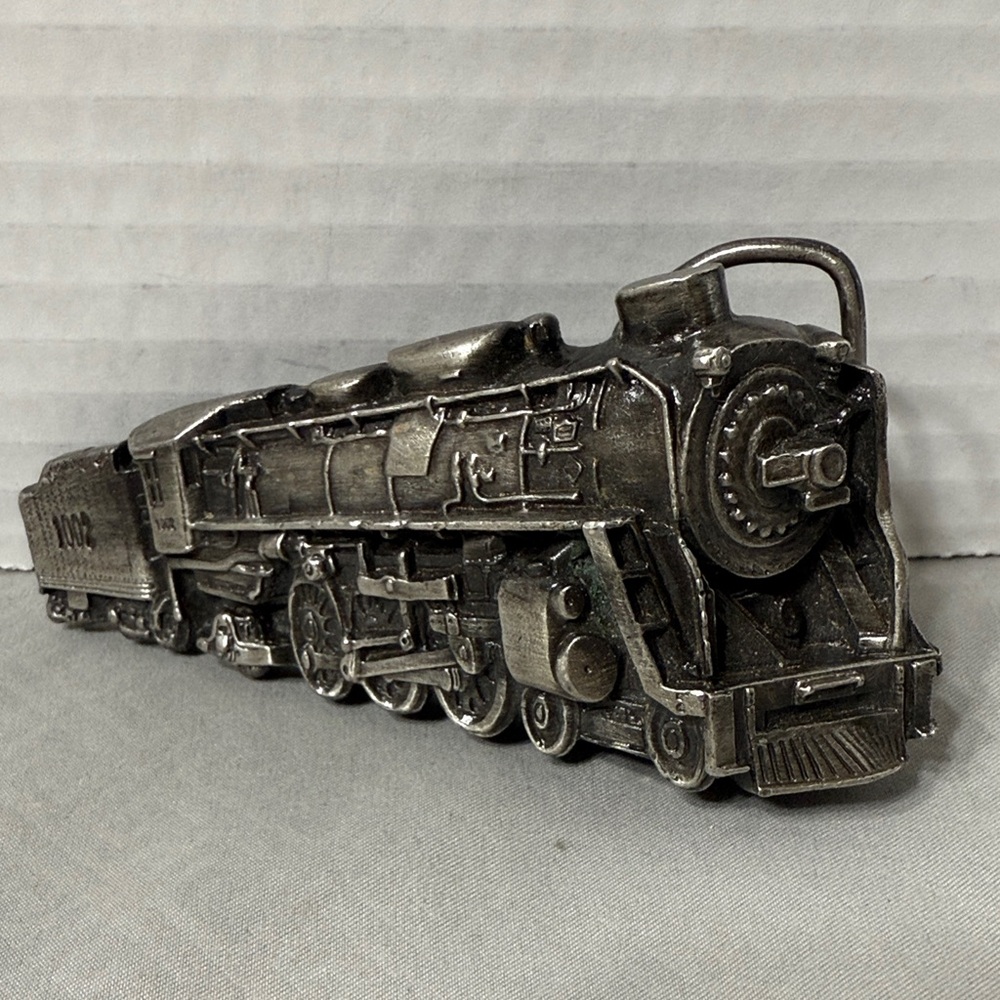Vintage Bergamot Brass Works 1978 Locomotive Steam Train Collectible Belt Buckle